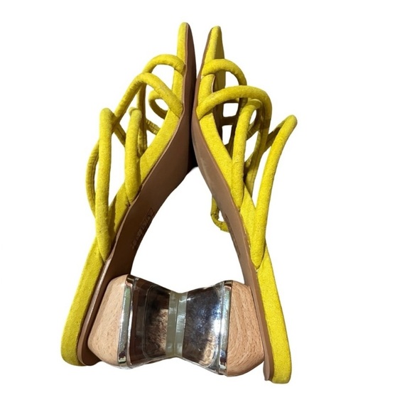 ASOS Hawaii Strappy Transparent Block Heeled
Sandals Yellow - Picture 3 of 8